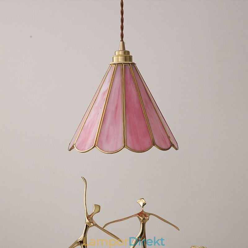 Pendellampa I Japansk Stil Retro Kronbladslampa