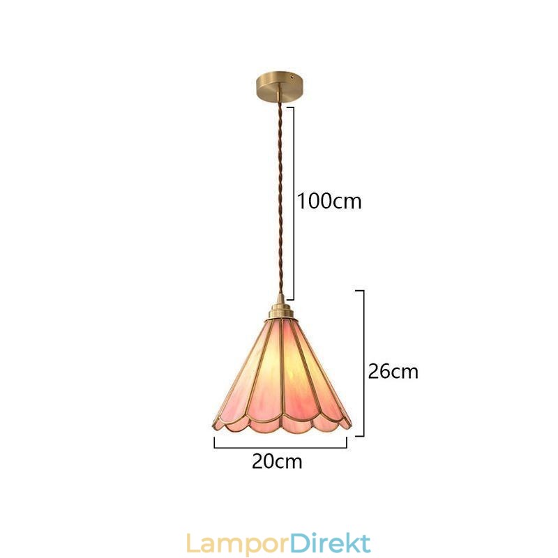 Pendellampa I Japansk Stil Retro Kronbladslampa
