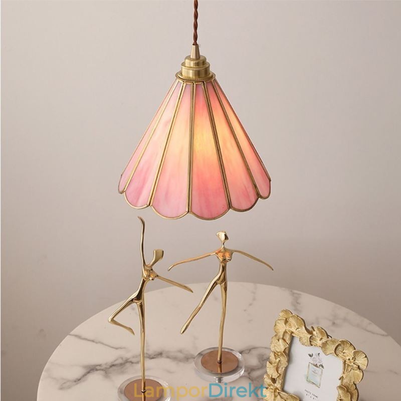 Pendellampa I Japansk Stil Retro Kronbladslampa