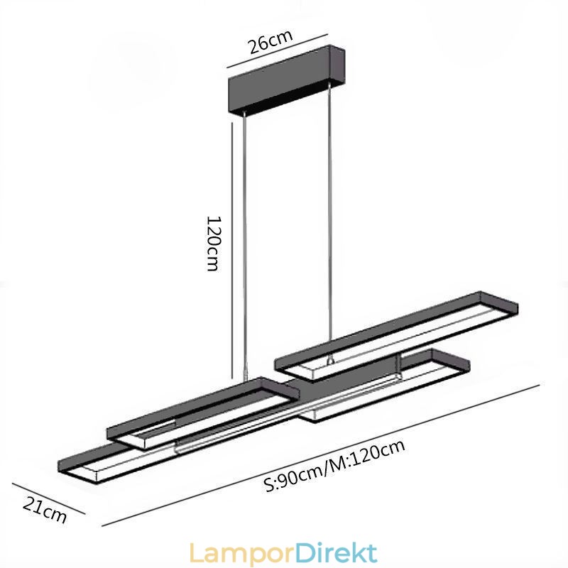 Modern Taklampa Horisontell Taklampa
