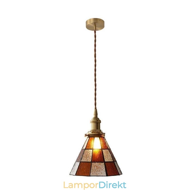 Retro Gallerglashängande Lampa Japansk Stil Belysning
