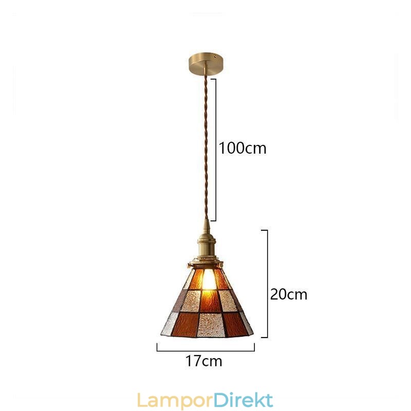 Retro Gallerglashängande Lampa Japansk Stil Belysning
