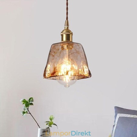 Unik Mini Glas Taklampa Japansk Stil Bärnstensfärgad Dekorativ Belysning Unik Mini Glas Taklampa Japansk Stil Bärnstensfärgad Dekorativ Belysning