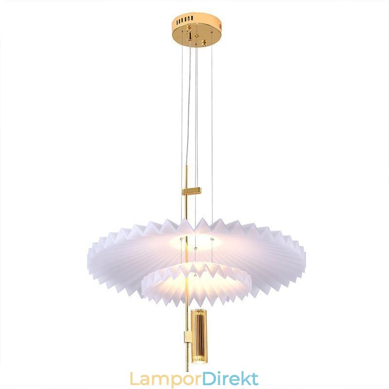 Modern Plisserad Hänglampa Dekorativ Belysning I Akryl