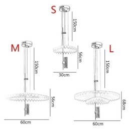 Modern Plisserad Hänglampa Dekorativ Belysning I Akryl