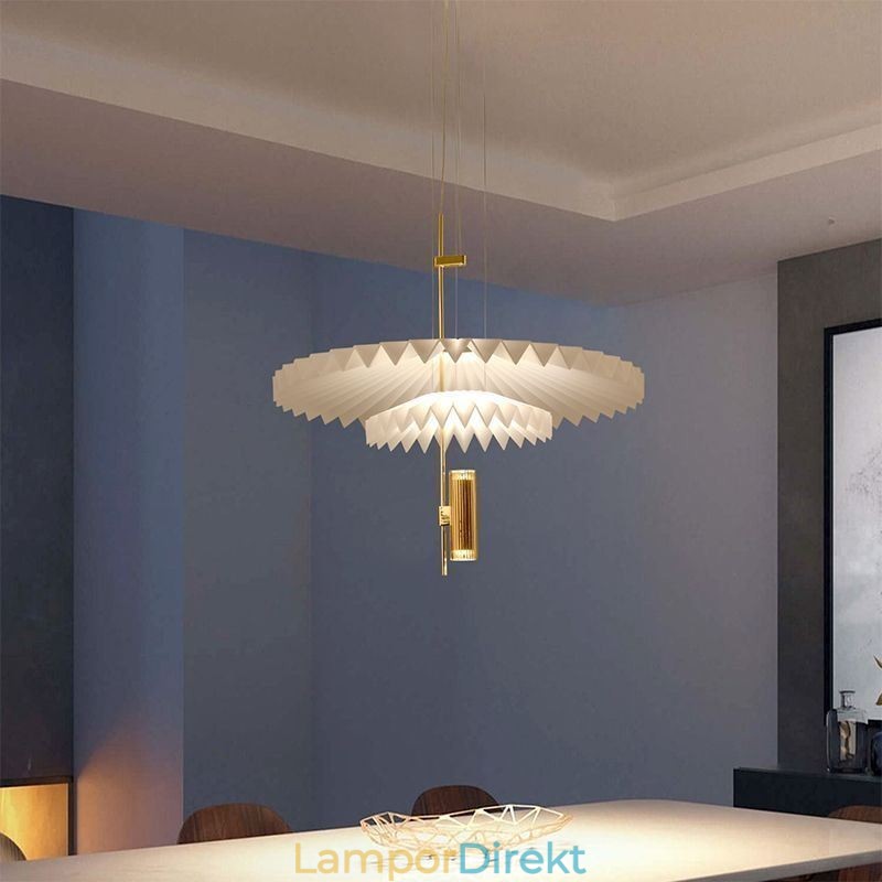 Modern Plisserad Hänglampa Dekorativ Belysning I Akryl