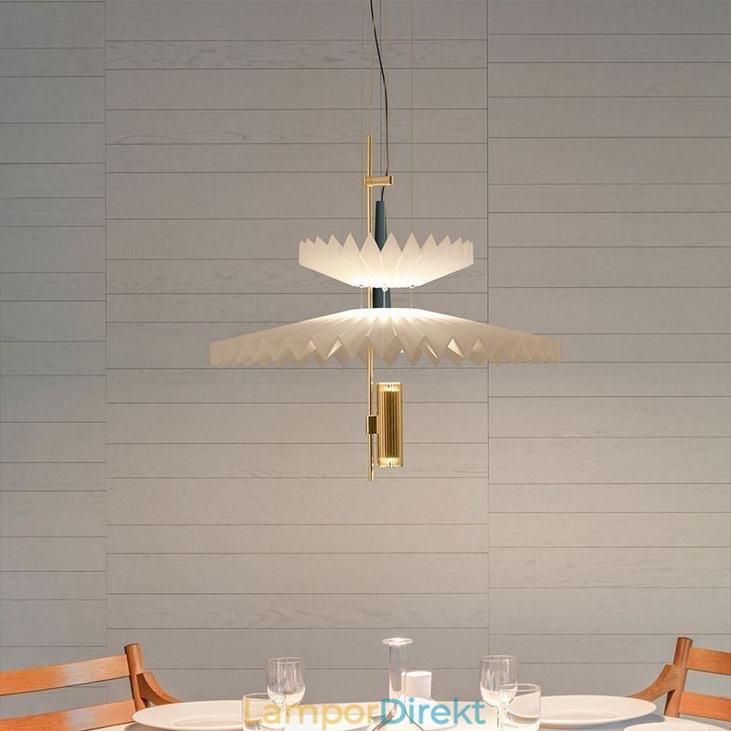 Modern Plisserad Hänglampa Dekorativ Belysning I Akryl