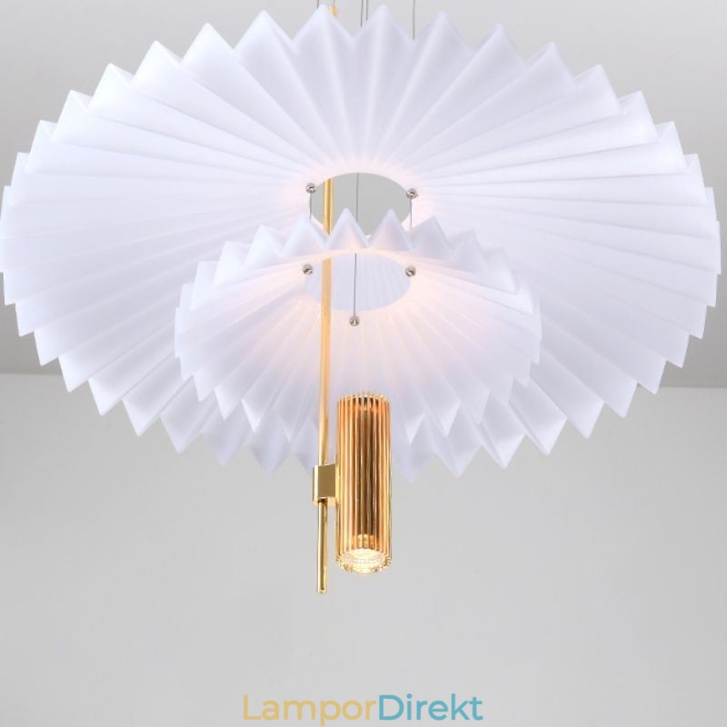 Modern Plisserad Hänglampa Dekorativ Belysning I Akryl