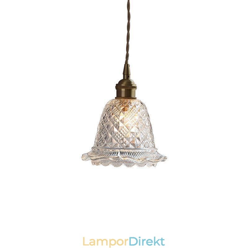 Modernt Blomsterglas Taklampa 1 Ljus Dekorativ Ljusarmatur