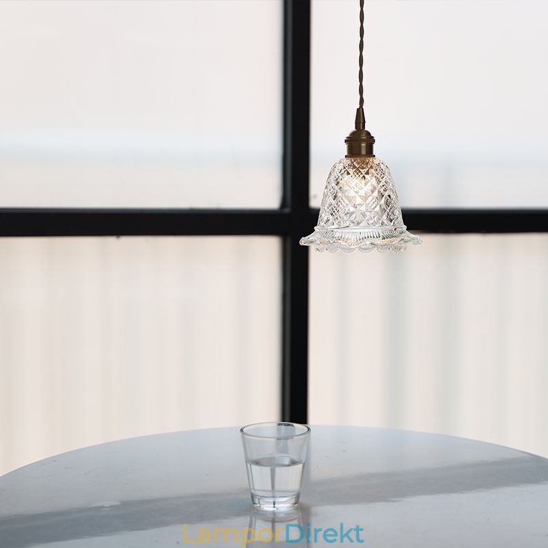 Modernt Blomsterglas Taklampa 1 Ljus Dekorativ Ljusarmatur