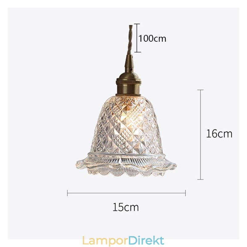 Modernt Blomsterglas Taklampa 1 Ljus Dekorativ Ljusarmatur