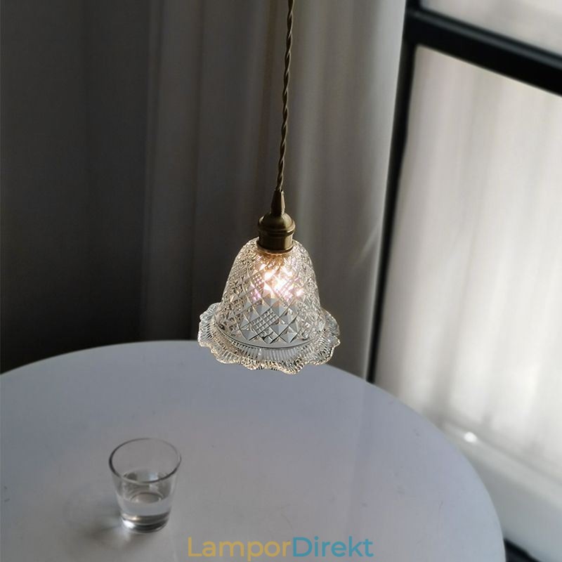 Modernt Blomsterglas Taklampa 1 Ljus Dekorativ Ljusarmatur