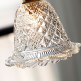 Modernt Blomsterglas Taklampa 1 Ljus Dekorativ Ljusarmatur