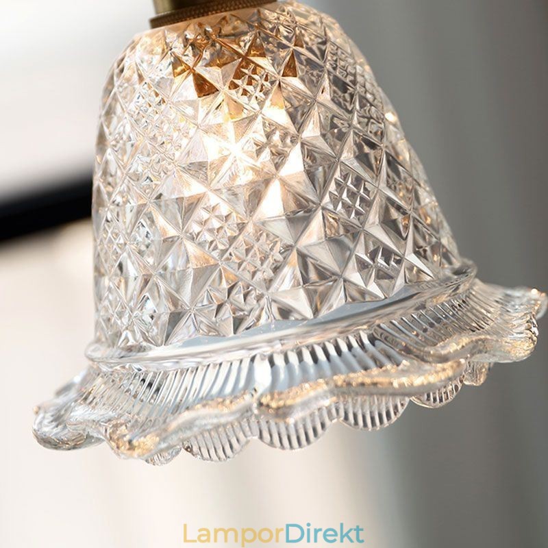 Modernt Blomsterglas Taklampa 1 Ljus Dekorativ Ljusarmatur