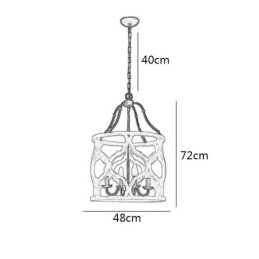 Vintage Style 4 Light Lantern Pendel Light