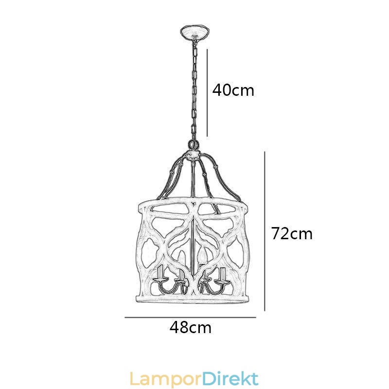 Vintage Style 4 Light Lantern Pendel Light