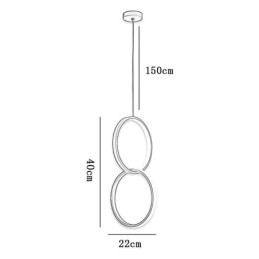 Mimimalistisk Dubbelring Taklampa