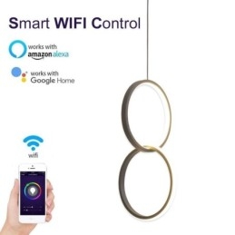 Mimimalistisk Dubbelring Taklampa