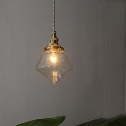 1 Ljus Diamond Glass Pendel Light Bubble Glass Light Armature