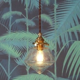 1 Ljus Diamond Glass Pendel Light Bubble Glass Light Armature