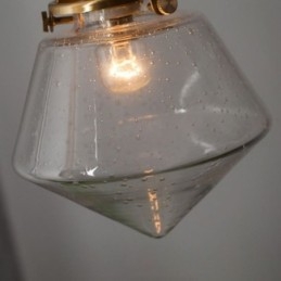 1 Ljus Diamond Glass Pendel Light Bubble Glass Light Armature