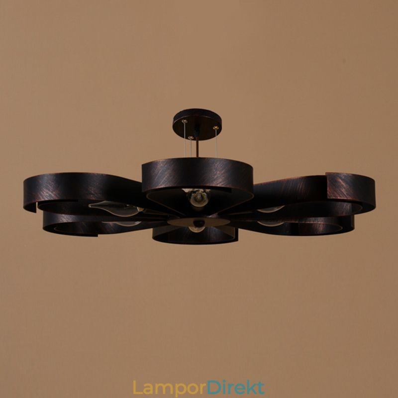 Modern Vintage Taklampa Järn Blomformad Taklampa