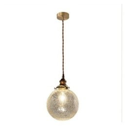 Glas Pendellampa Modern Crackle Taklampa