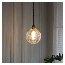 Glas Pendellampa Modern Crackle Taklampa