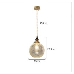 Glas Pendellampa Modern Crackle Taklampa