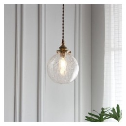 Glas Pendellampa Modern Crackle Taklampa
