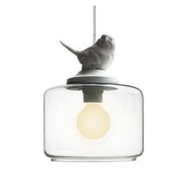 Retro Stil Glas Taklampa Little Bird Dekorativ Belysning