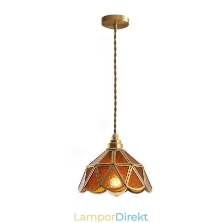 Retro Taklampa I Glas I Japansk Stil Retro Taklampa I Glas I Japansk Stil
