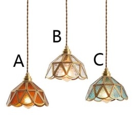 Retro Taklampa I Glas I Japansk Stil