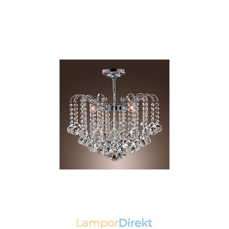 Modern Samtida Kristallmålning Metall Ljuskrona