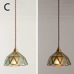 Retro Taklampa I Glas I Japansk Stil