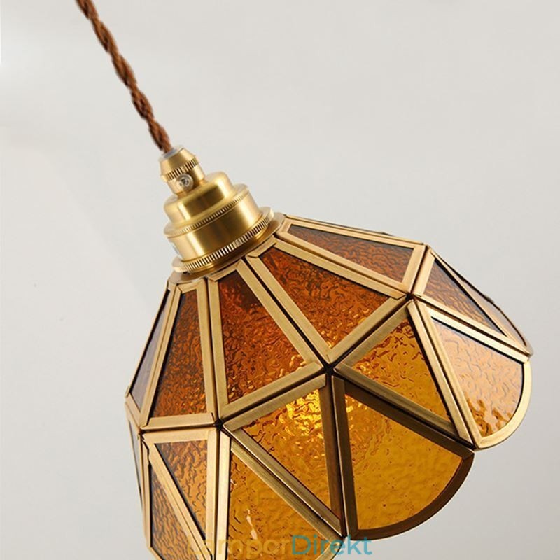Retro Taklampa I Glas I Japansk Stil