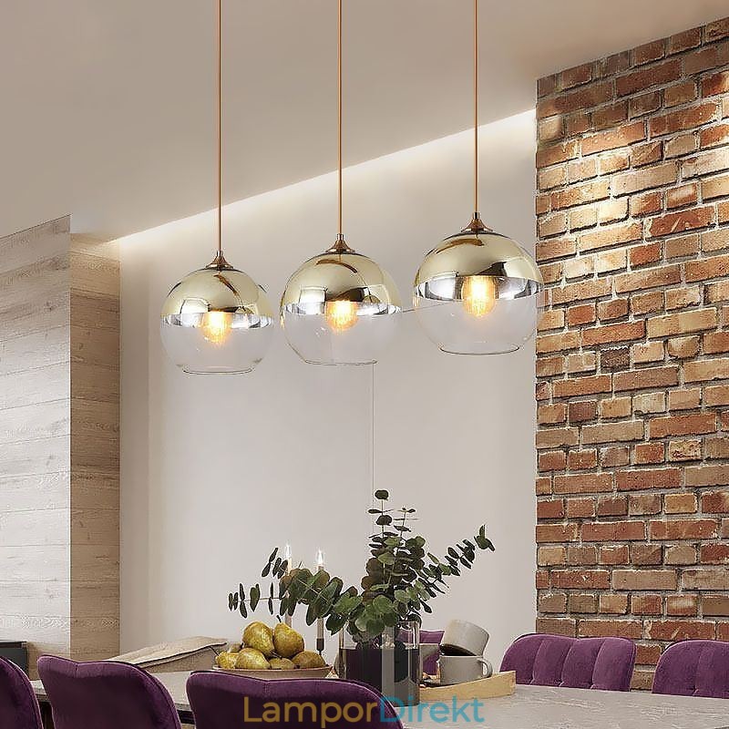 Creative Iron+Glass Globe Pendelljus Dekorativ Belysning