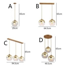 Creative Iron+Glass Globe Pendelljus Dekorativ Belysning
