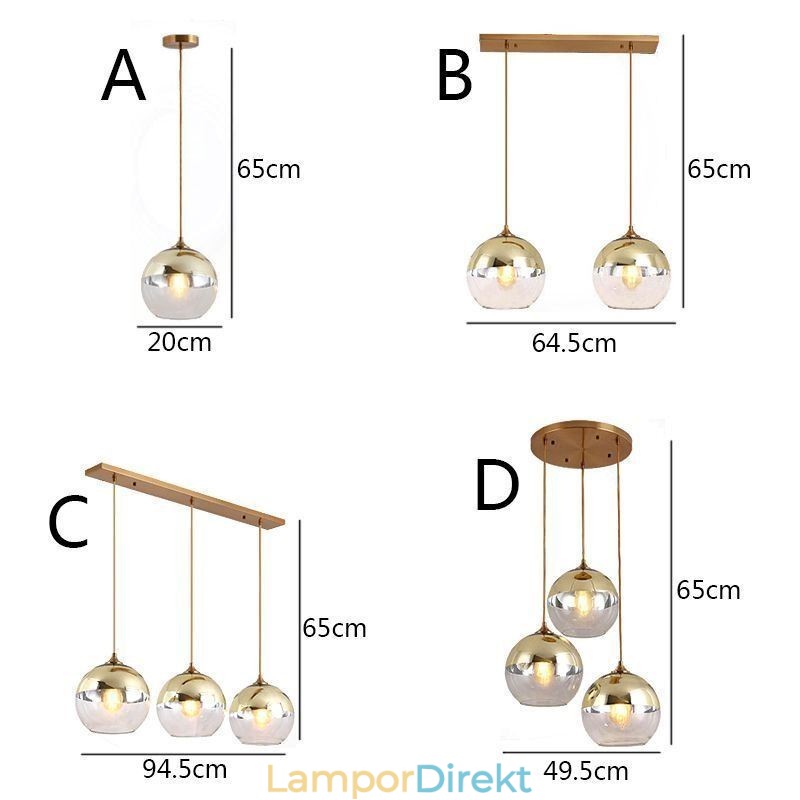 Creative Iron+Glass Globe Pendelljus Dekorativ Belysning