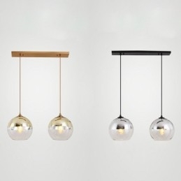 Creative Iron+Glass Globe Pendelljus Dekorativ Belysning