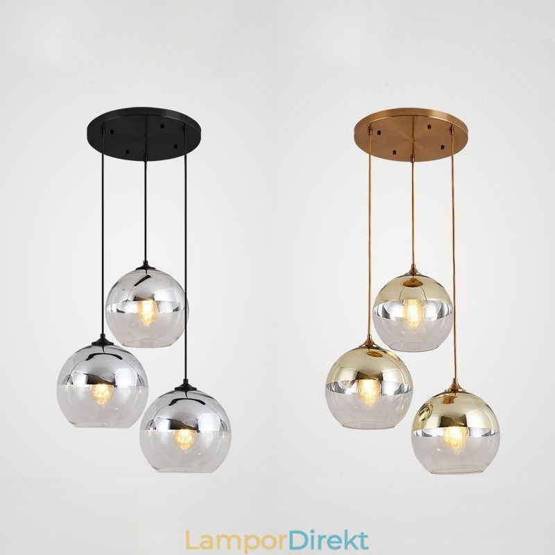 Creative Iron+Glass Globe Pendelljus Dekorativ Belysning