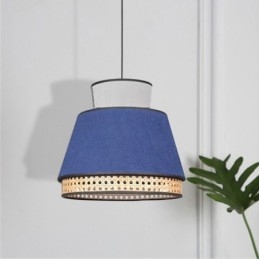 1 Ljus Klänning Lampskärm Hängande Lampa Bambu Väv Belysning