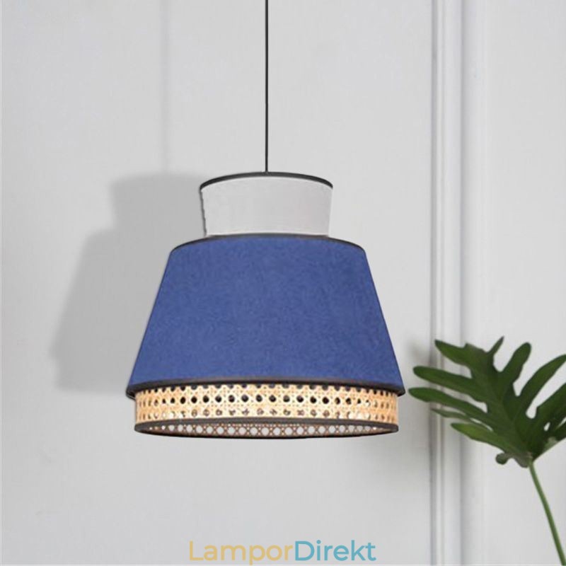 1 Ljus Klänning Lampskärm Hängande Lampa Bambu Väv Belysning