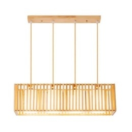 Minimalistisk Taklampa I Träbur