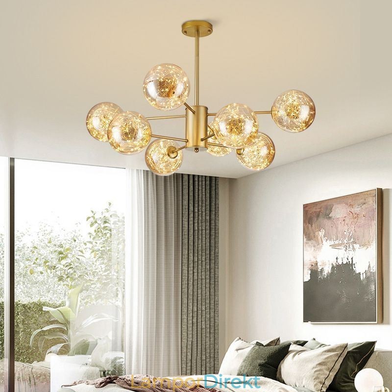Magic Bean Pendellampa Nordic Style Glaskula Gypsophila Pendellampa