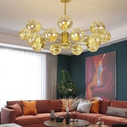 Magic Bean Pendellampa Nordic Style Glaskula Gypsophila Pendellampa