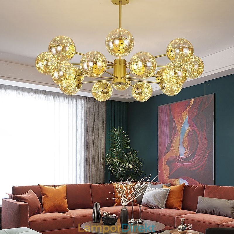 Magic Bean Pendellampa Nordic Style Glaskula Gypsophila Pendellampa