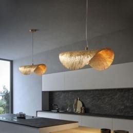 Taklampa I Mässing Modern Minimalistisk Lotus Leaf Taklampa