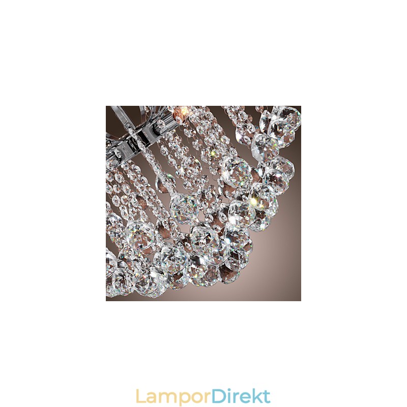 Modern Samtida Kristallmålning Metall Ljuskrona