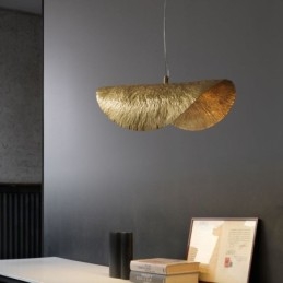 Taklampa I Mässing Modern Minimalistisk Lotus Leaf Taklampa